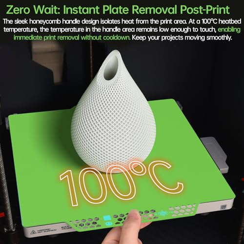 Image of BIQU CryoGrip Pro Glacier-Green 257x257MM for Bambu-Lab P1P /P1S /P2S /X1C /X1E /A1 3D Printers Panda Build Plate Double Sided Upgrade Removable Surface Platform