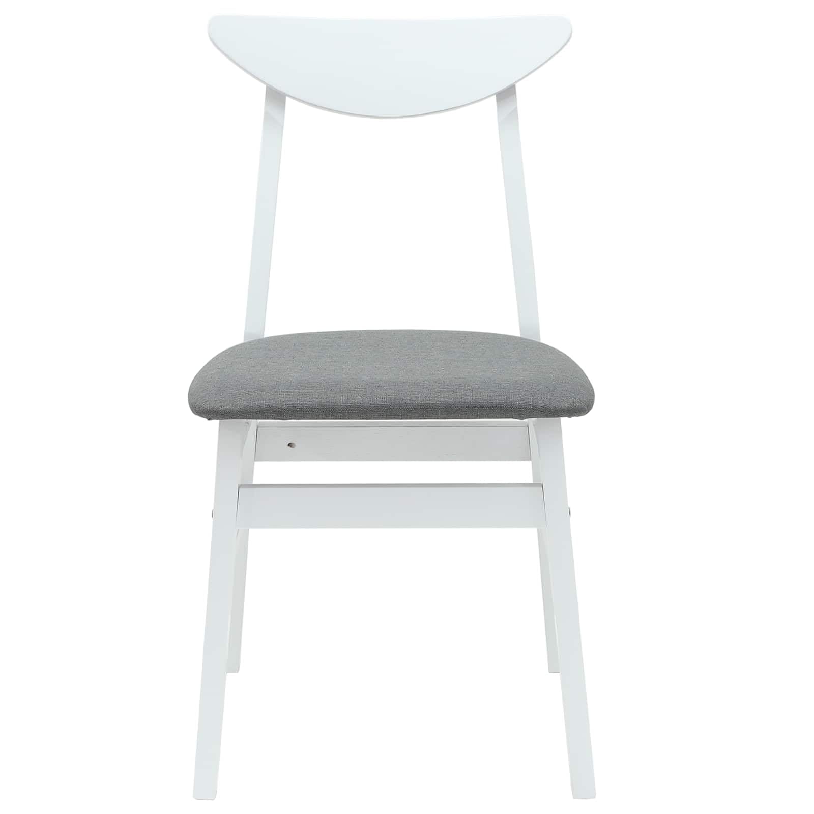 Lite drewno kauczukowe Nowoczesny design Biały 42 x 47.5 x 81 cm