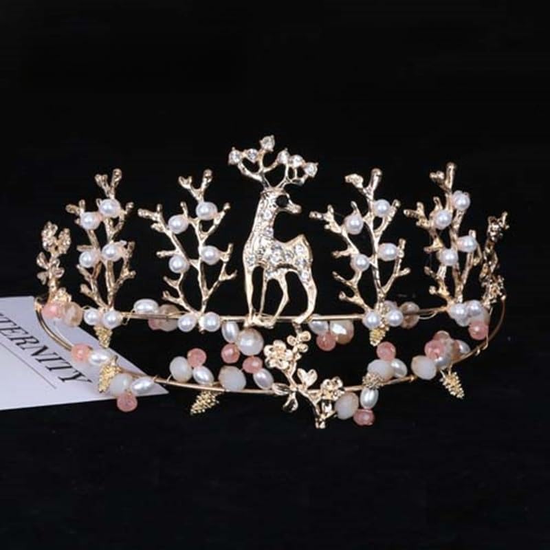 Buon Compleanno Crystal Diamonds Pearl Crown Cake Toppers Wedding Christment Battesimo Battesimo Birthday Cake Decorating Strumenti Decorazione Torta Forniture Torte impreziosite