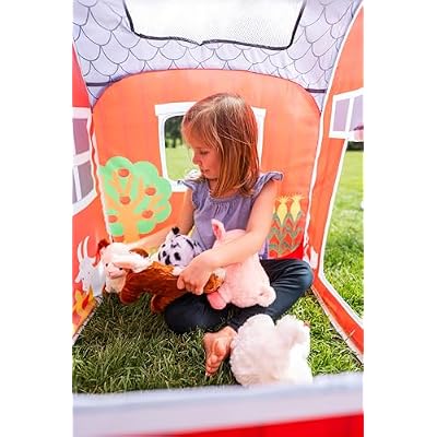 Pacific Play Tents Farm House Pop-Up Tent (60650) - Indoor/Outdoor Pop-up Playhouse for Toddler & Kids Easy Setup