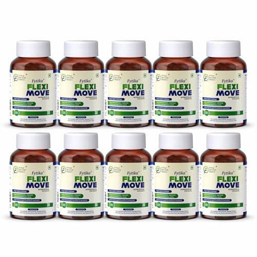 Image of Fytika Flexi Move Glucosamine Joint Support Tablets with Rosehip Boswellia Serrata for Cartilage Bone Muscle Health & Flexibility | Joint Support Supplement for Men & Women 300 Tablets (Pack of 10)