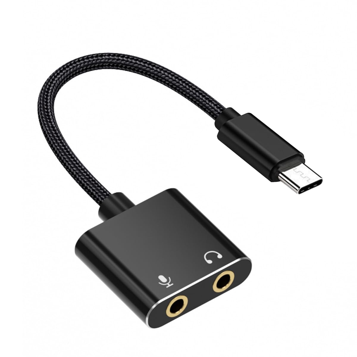 zeitel® 2 in 1 type c sound card, usb c to 3.5mm jack audio adapter usb external stereo sound adapter splitter converter for windows and mac, linux, laptop, compatible with ps4, headset, plug & play