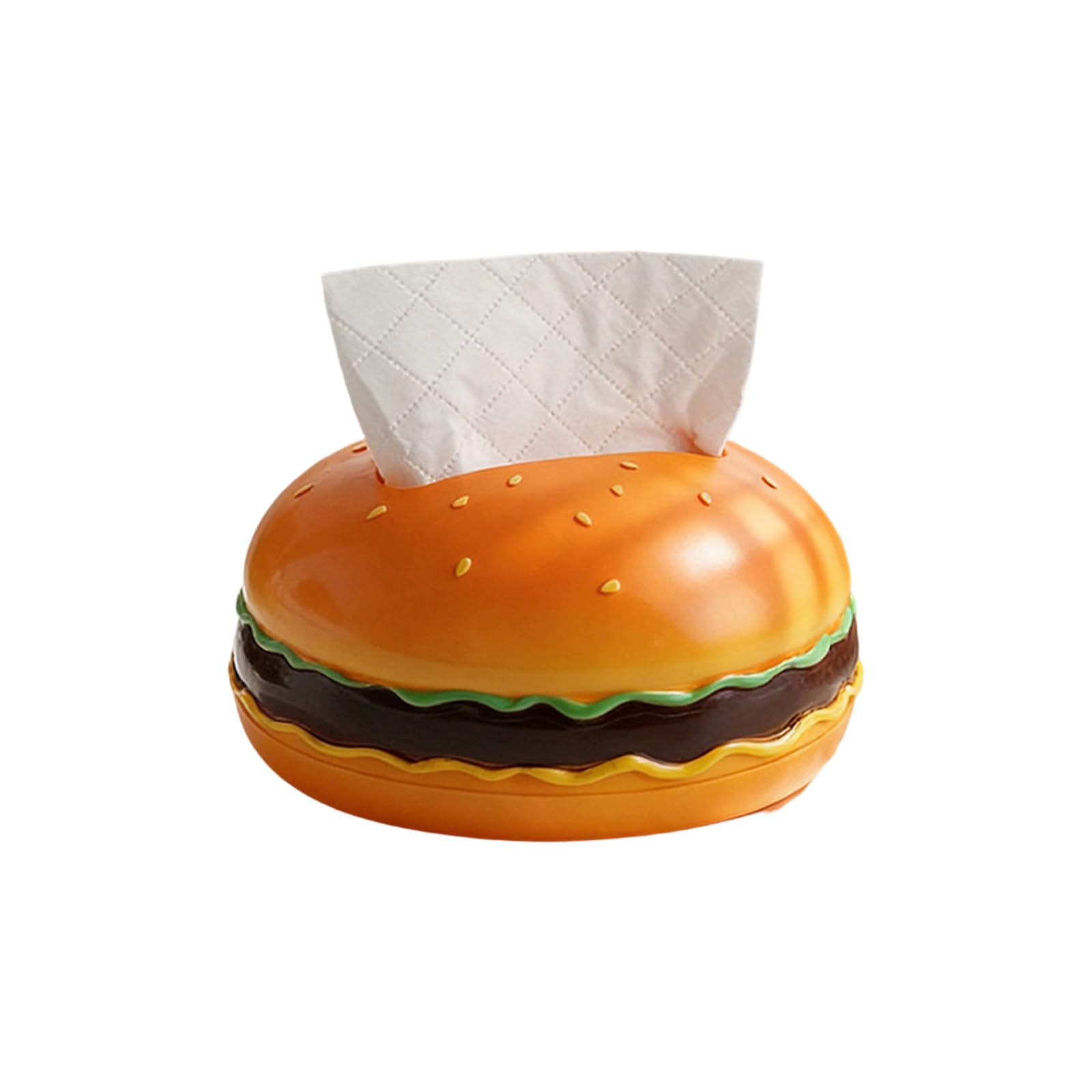 Tsophreniq Burger Shaped Tissue Case Stylish Paper Towel Holder Napkin Storage Box Practical Kitchen Accessory Unique Kitchen Countertop Deck