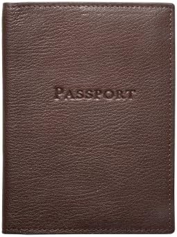 Goatskin Leather Passport Holder, Mocha