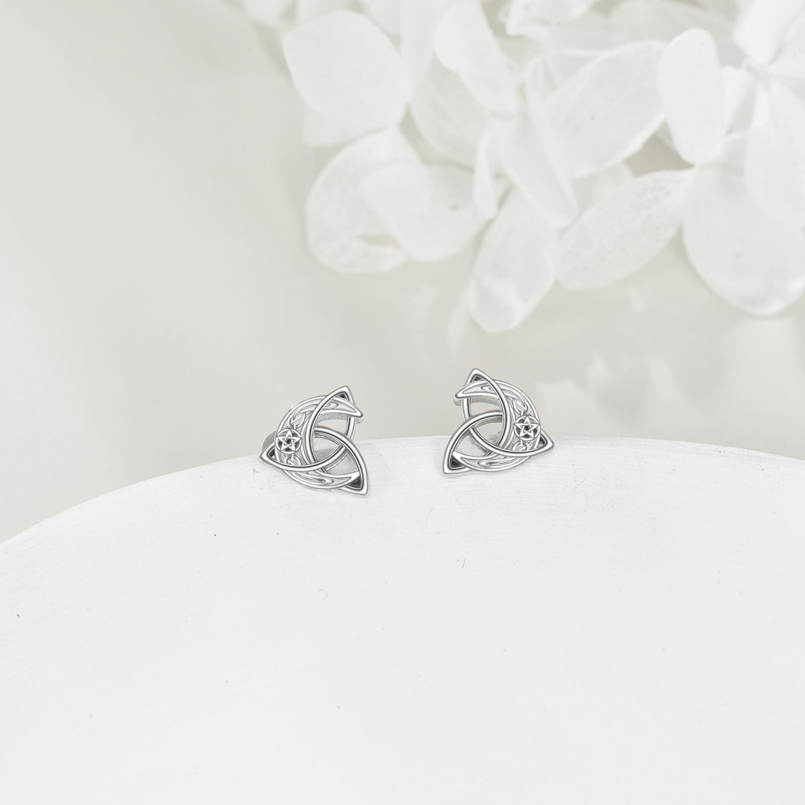 YFN Orecchini celtici da donna in argento Sterling Orecchini a perno in argento Sterling Gioielli Regali