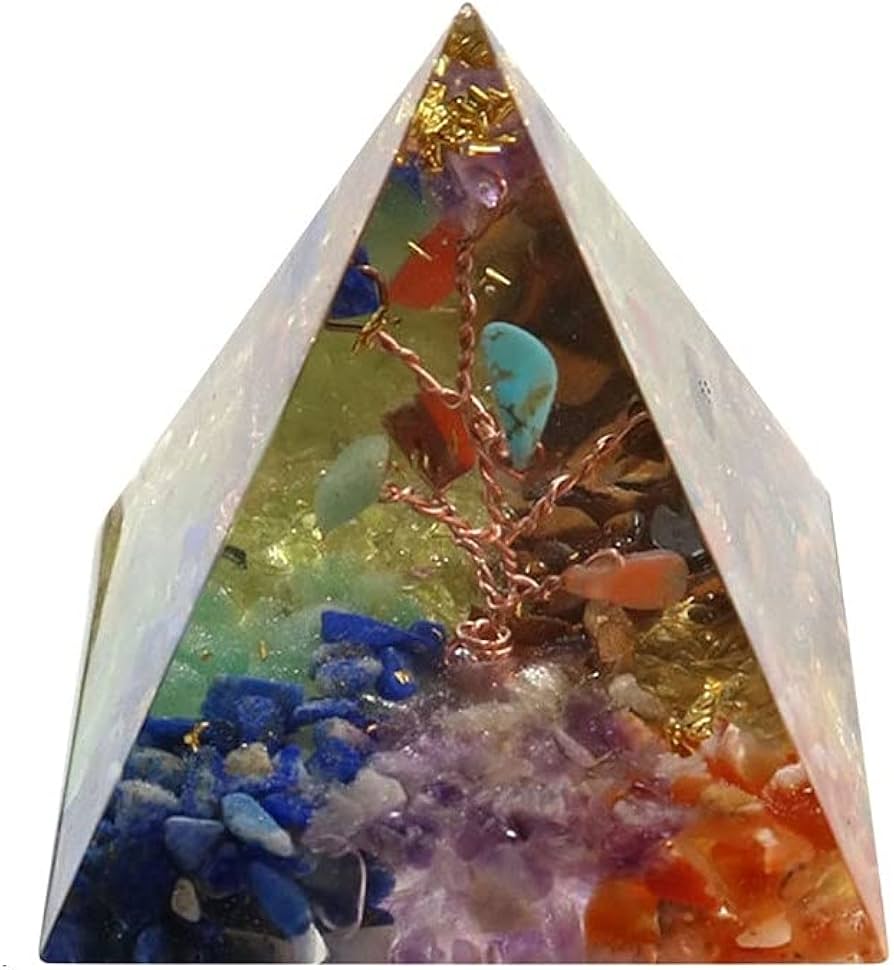 Amazon.co.jp: オルゴナイト ピラミッド型 60x60mm タイガーアイ