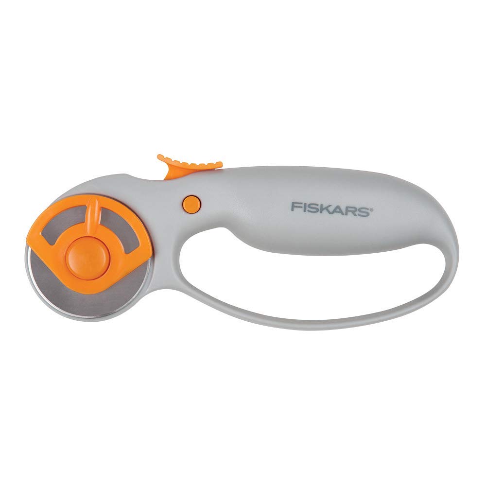 Fiskars Rotary Cutter Ø45 Mm Loop Titanium Easy Blade Change, With Comfort Handle, Titanium Carbide, Orange/White, 1003861