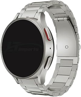 Pulseira Metal 3 Elos Titanio LTimports, compativel com Galaxy Watch 6 - Galaxy Watch 5 Pro - Galaxy Watch 5 - Galaxy Watch 4 - Galaxy Watch 4 Classic