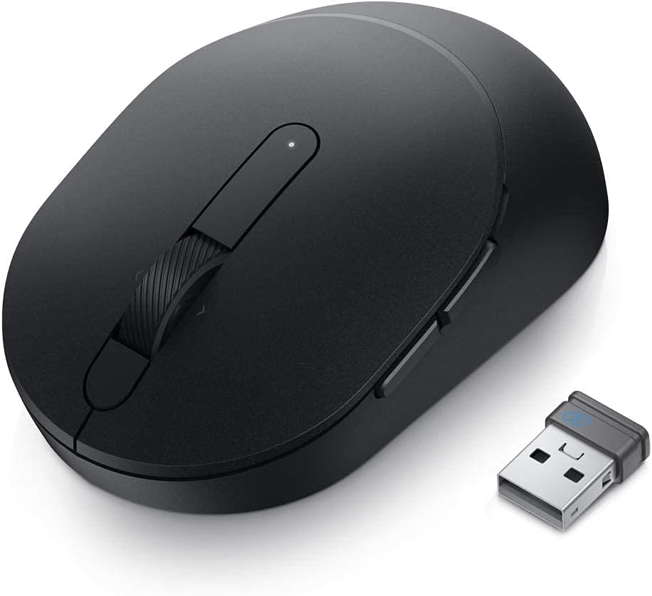 Dell MS5120W Wireless Computer Mouse - with Bluetooth Connection with Long Life Battery (Black) (Renewed)