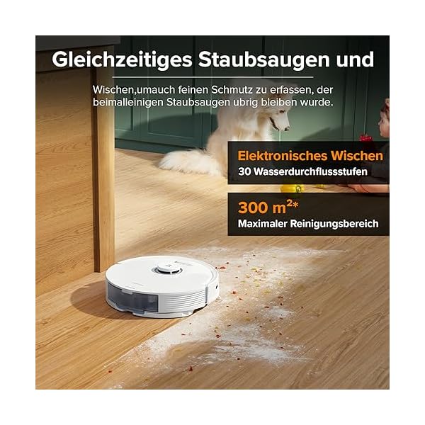 roborock Q8 Max+ Saugroboterr mit selbstentleerender Absaugstation (7 Wochen) / DuoRoller-Bürste/ 5500 Pa Saugkraft/No-Go-Zonen/Reinigung entlang der Bodenlinien/App(Q7 max+ Upgrade) – Bild 6