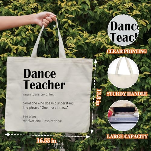 Bolso tote de lona para profesores, bolso con definición de profesor de baile, regalo de agradecimiento para profesores de baile, bolso para materiales docentes, regalos de jubilación para mujeres, regalo de bolso al hombro para profesores de baile -17 miniatura 2