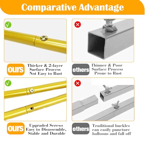 Wedding Arch Backdrop Stand Balloon Arch Stand Wedding Arches for Ceremony Metal Arch Backdrop Stand for Birthday Anniversary Wedding Party Baby Shower (6.6FT Arch) - Image 7