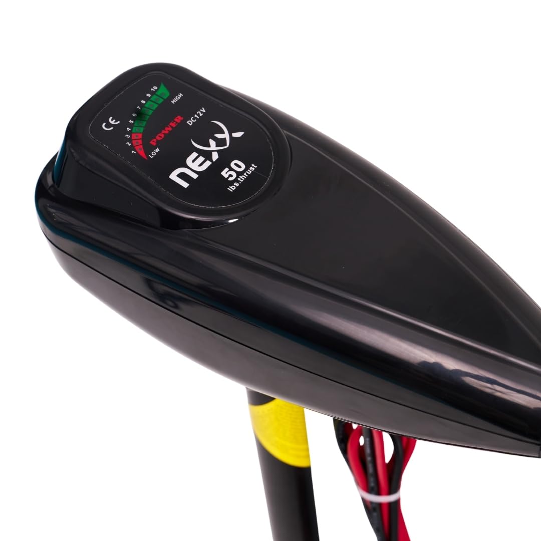 MK Angelsport - Motore elettrico fuoribordo da 22,7 kg per gommone, motore elettrico da 12 V con 5 marce avanti e 3 indietro, potente e silenzioso, per barche da pesca