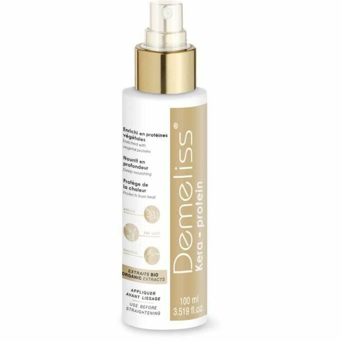 SAINT ALGUE Zestaw wygładzający do pary Demeliss TITANIUM Love Edition kolor różowy gold + pielęgnacja odżywcza 100ml Kera-PROTEIN
