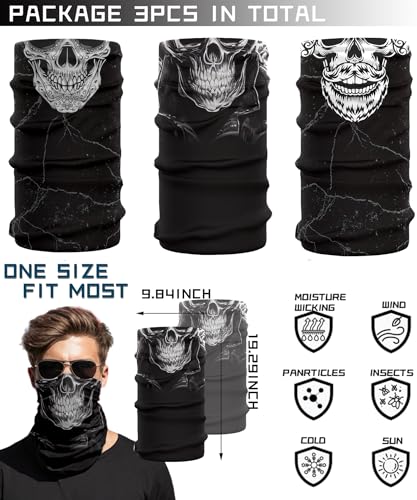 Image of Neck Gaiters,Sun UV Protection Seamless Skull Bandanas,Gator Joker Face Cover Scarf Mask for Men Women outdoor sports