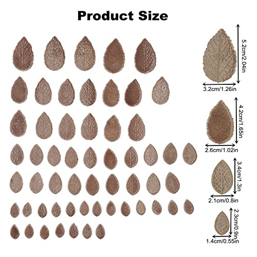 200G Leaves Shape Stained Ceramic Mosaic Tiles For Crafts , 0.9"~2" Various Sizes Mosaic Pieces, Porcelain Mosaic Tiles For Home Decoration (Brown) #TOP1