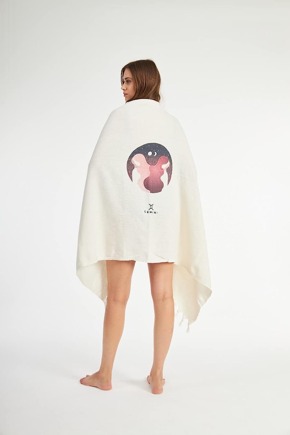 SNARTUN Beach Towel, Cotton Bath Towel,%100 Organic Turkish Bath Towels, Oversized Beach Towels, Leo Gift, Travel Beach Towel, Luxury Sea Towels (Gemini)