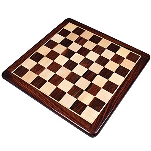 Grand jeu d'échecs plat en palissandre massif de 21 pouces - 2