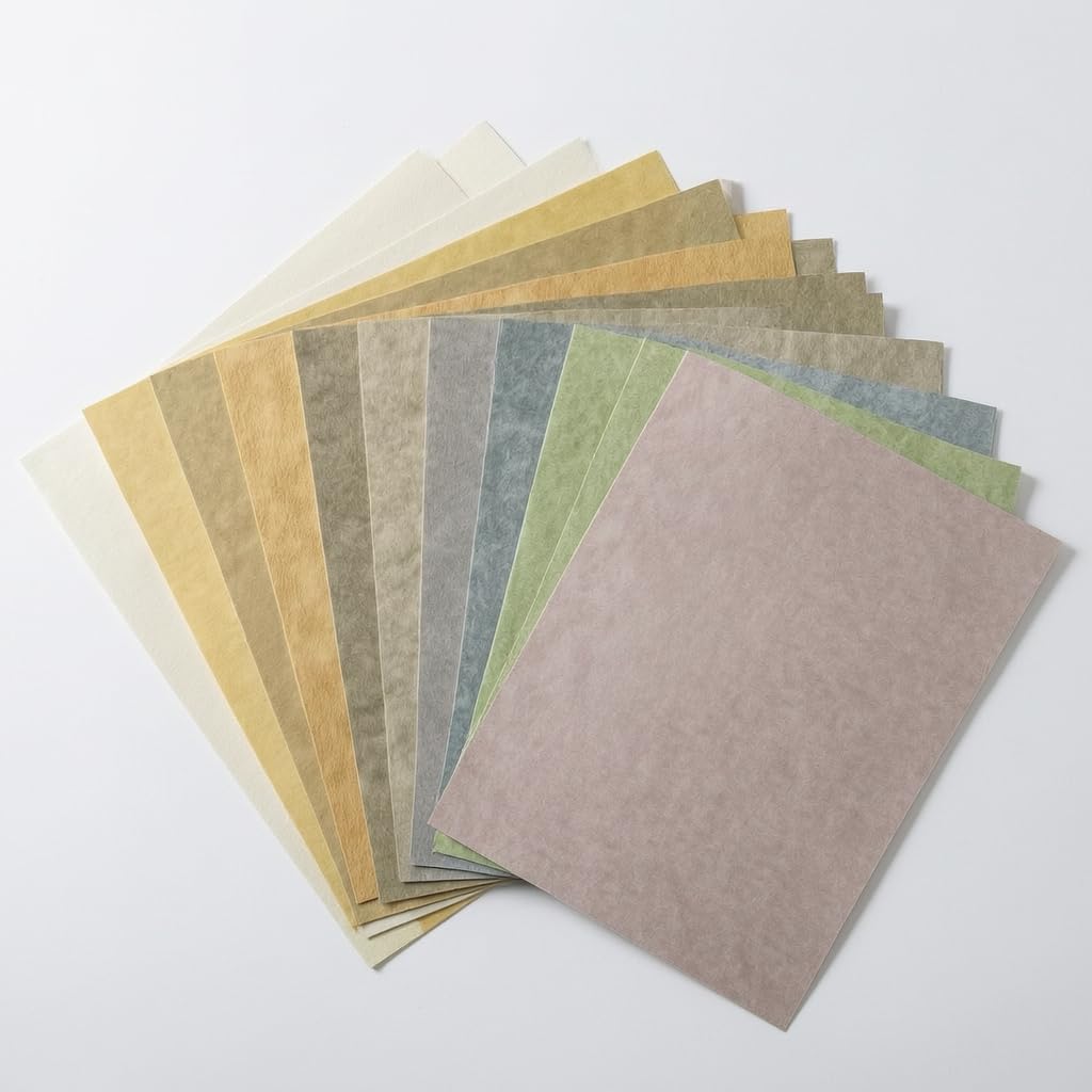 Papier Parchemin Vintage Imprimable, 200g, 12 couleurs, mélange, size to 4