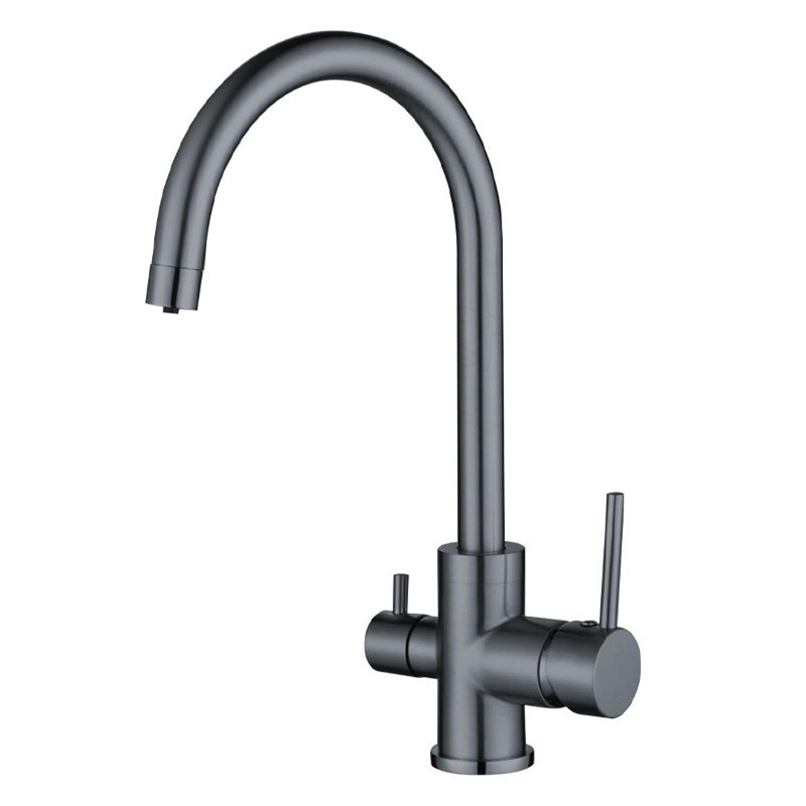 Fanjubei Gunpowder Gray Hot And Cold Water Purification Kitchen Faucet, Gun Gray
