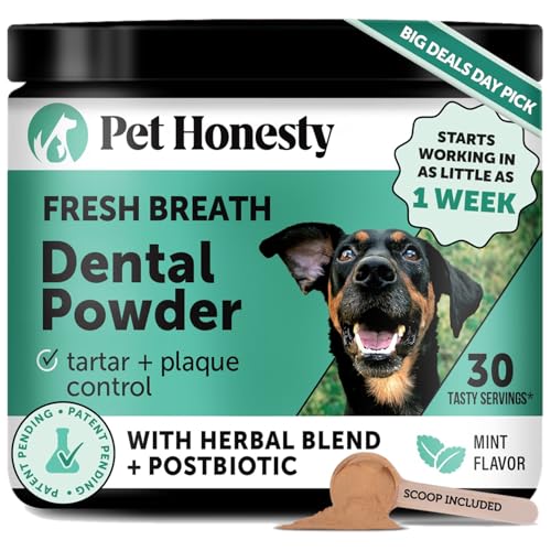 Dog Breath Freshener Dental Powder for Teeth Cleaning Plaque Off,...