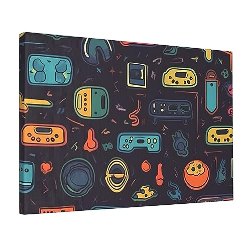 Toile murale vintage jeu vidéo - Affiche œuvre d'art salon et bureau 30x45
