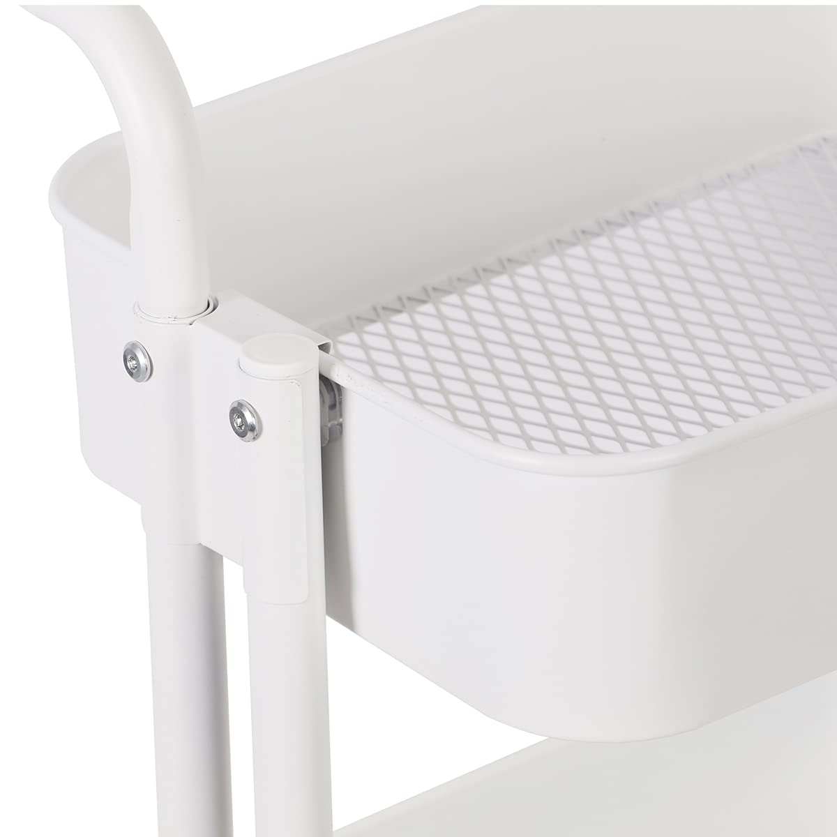 T-LoVendo Carro De Cocina Metalico con Ruedas. Carrito Auxiliar Multiuso.3 Cajones de Almacenamiento. 85x43x37cm. Ideal para Frutas, Verduras, Cocina, Salón, Oficina. Color Blanco