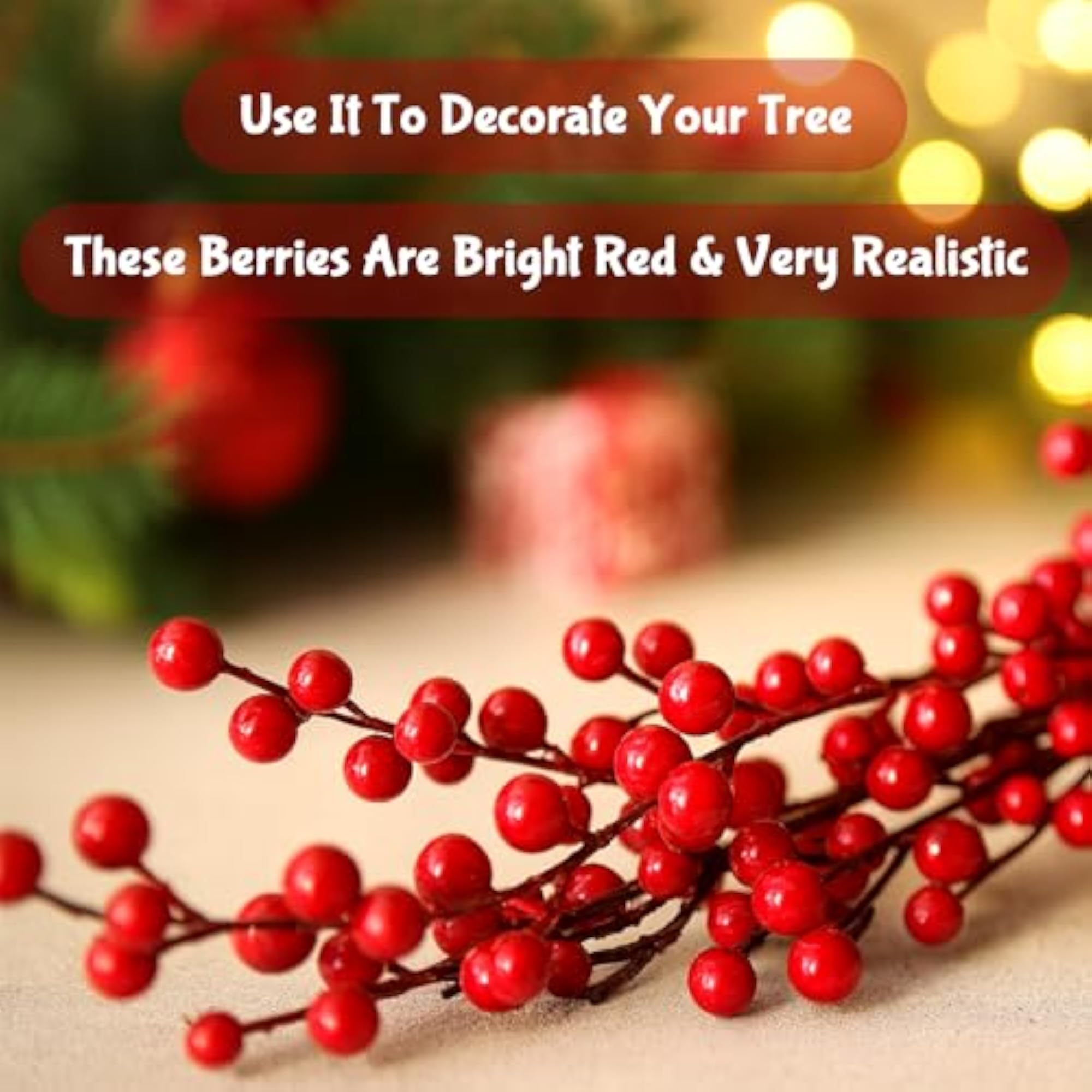 Artificial Red Berry Garland 5FT Christmas Decoration