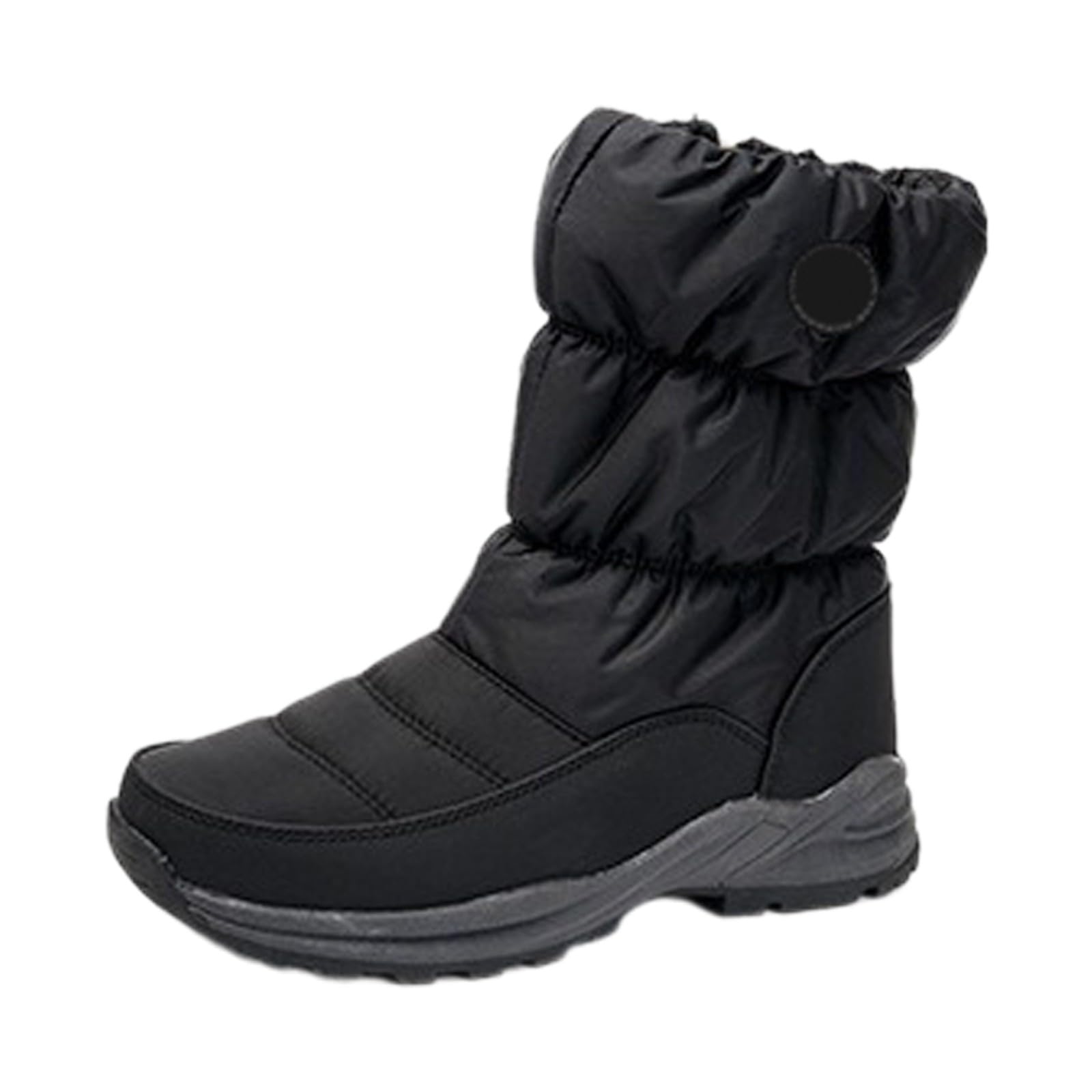 Scarpe da Neve Donna Impermeabili 2026 Stivali Invernali Donna, Isolati, Termici, Foderati, Caldi, Comodi, Antiscivolo, Esterno Per Il Freddo In Pelle