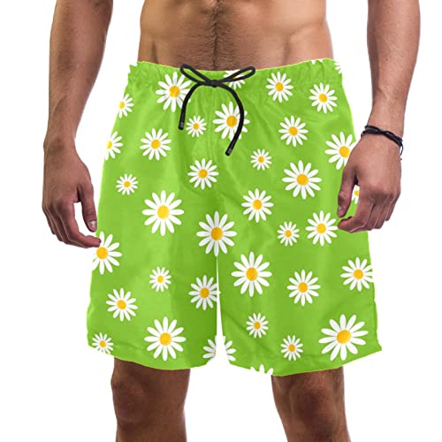 Short de plage marguerites maillots de bain hommes JDEZ séchage rapide