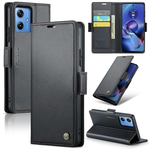 RicYeel Motorola Moto G64 5G/G64y 5G 対応 ケース 手帳型 財布型 カードポケット付き 高級レザー Moto G64/G64y 用 衝撃吸収 スマホケース 全面保護 カード収納 スタンド機能 携帯カバー 磁気バックル付き