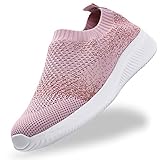  Gaatpot Damen Laufschuhe Leichteshuhe Mesh Atmungsaktiv Sneaker Slip On Walkingschuhe Sportshuhe Freizeit Indoor Outdoor Shuhe Pink 35.5/36EU=36CN