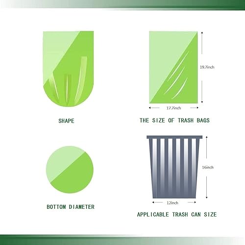 Miniatura 5 de Bolsas de basura pequeñas, bolsas de basura biodegradables extragruesas de 2.6 galones, bolsas de basura degradables y reciclables para cocina,