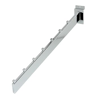 Econoco Commercial 7 Cube Waterfall Hook, Chrome (Pack of 24)