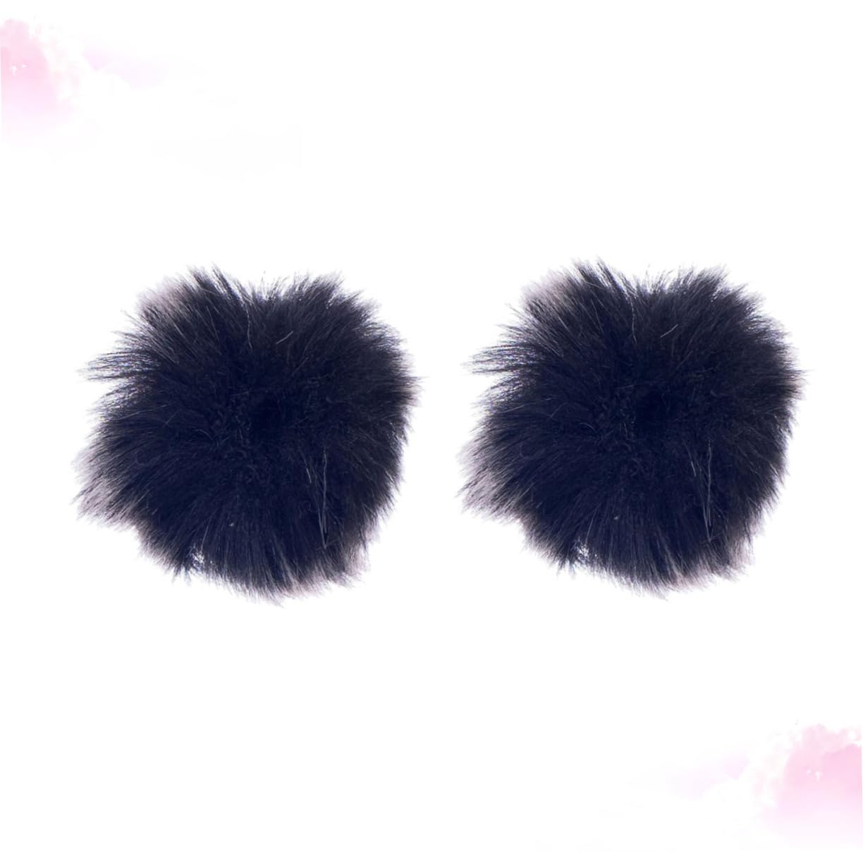 NUOBESTY 2Pcs Lavalier Microphone Windshield Furry Windscreen Reduces Wind Noise for Recording Compatible with Lapel Mics for Live Streaming Interviews
