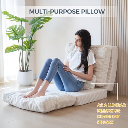 Image of MAXYOYO Folding Sofa Bed, Convertible Chair Couch, Tufted Bean Bag Sofa