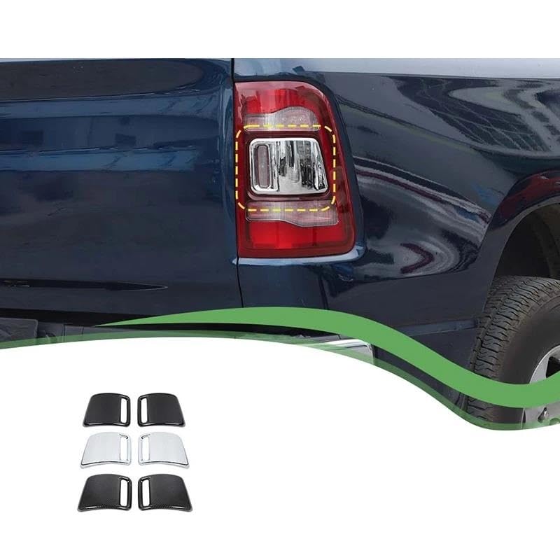 Couverture de décoration feu arrière Dodge Ram 2019 noir ABS auto - 2