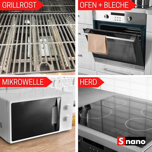 SNANO Backofenreiniger, Grillreiniger extra stark in Profi Qualität - Für Gasgrill, Backofen, Herd, Ceranfeld, Kaminscheiben (500ml)