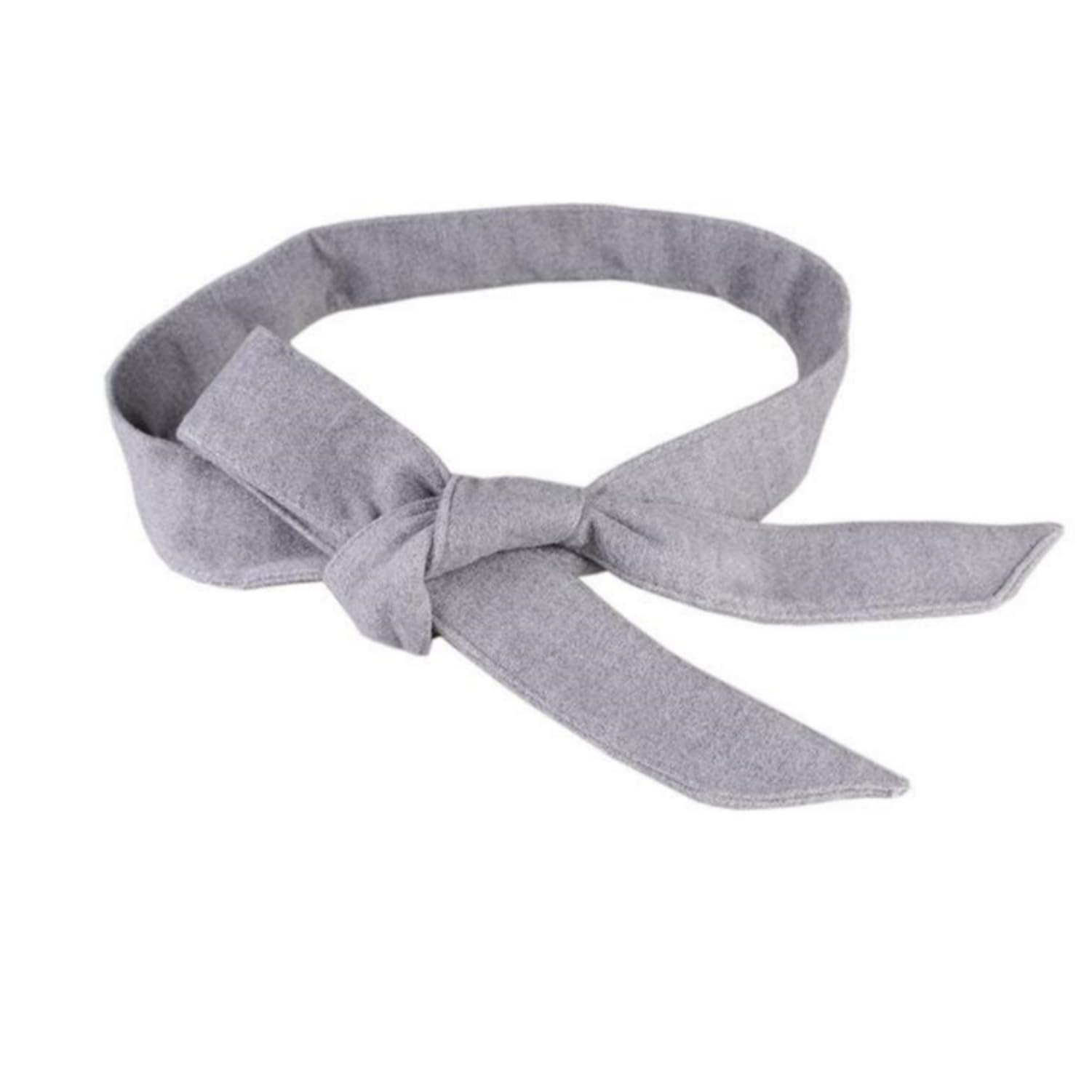 Easnea Classic Woolen Waist Belt Tie Bow Wide Coat Waistband Fashion Winter Coat Accessories Woolen Coat Belts for Women Overcoat, Wide Waist Belt Band for Overcoat (Grey, One Size)
