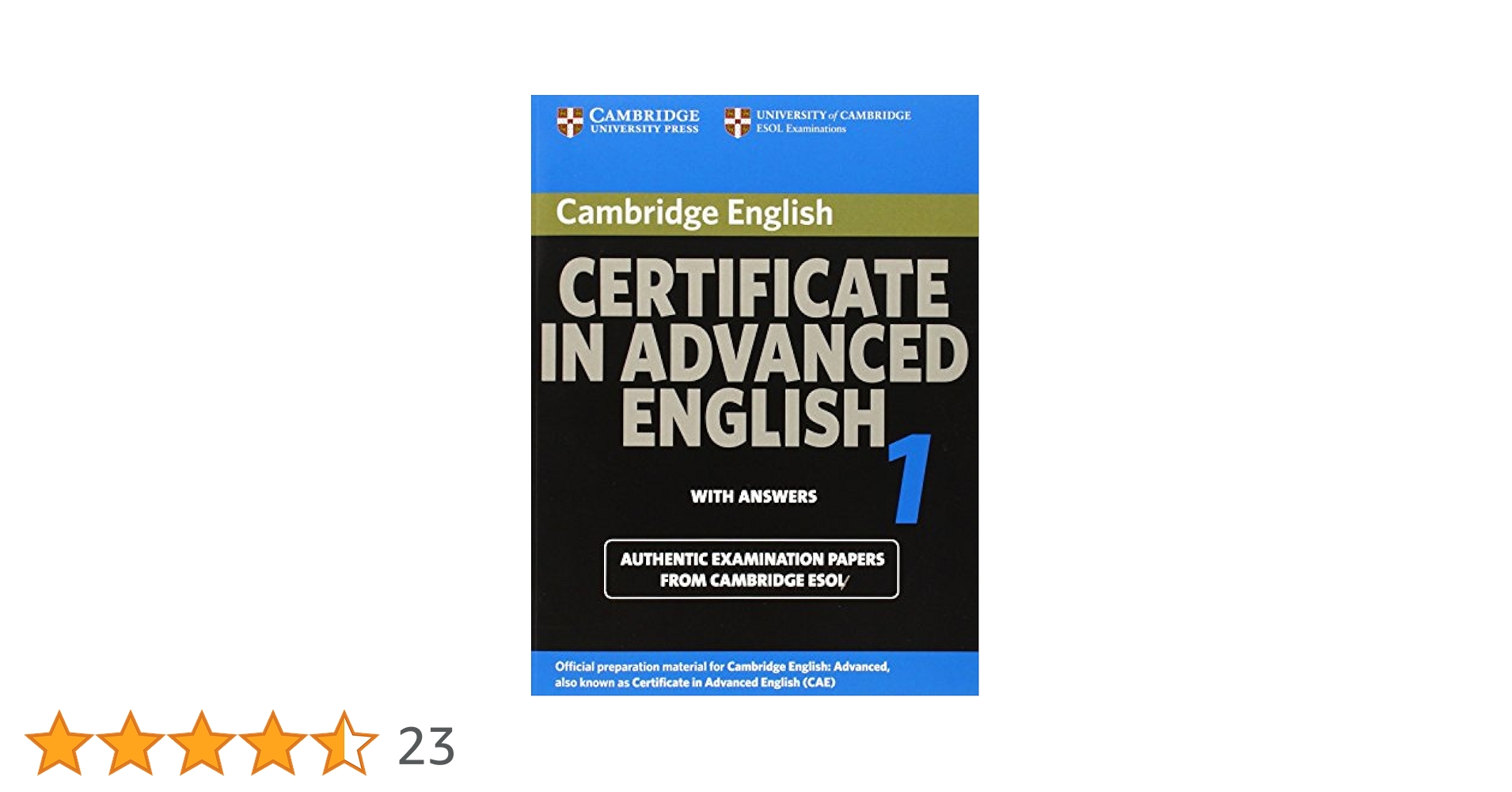 Amazon | Cambridge Certificate in Advanced English 1 for