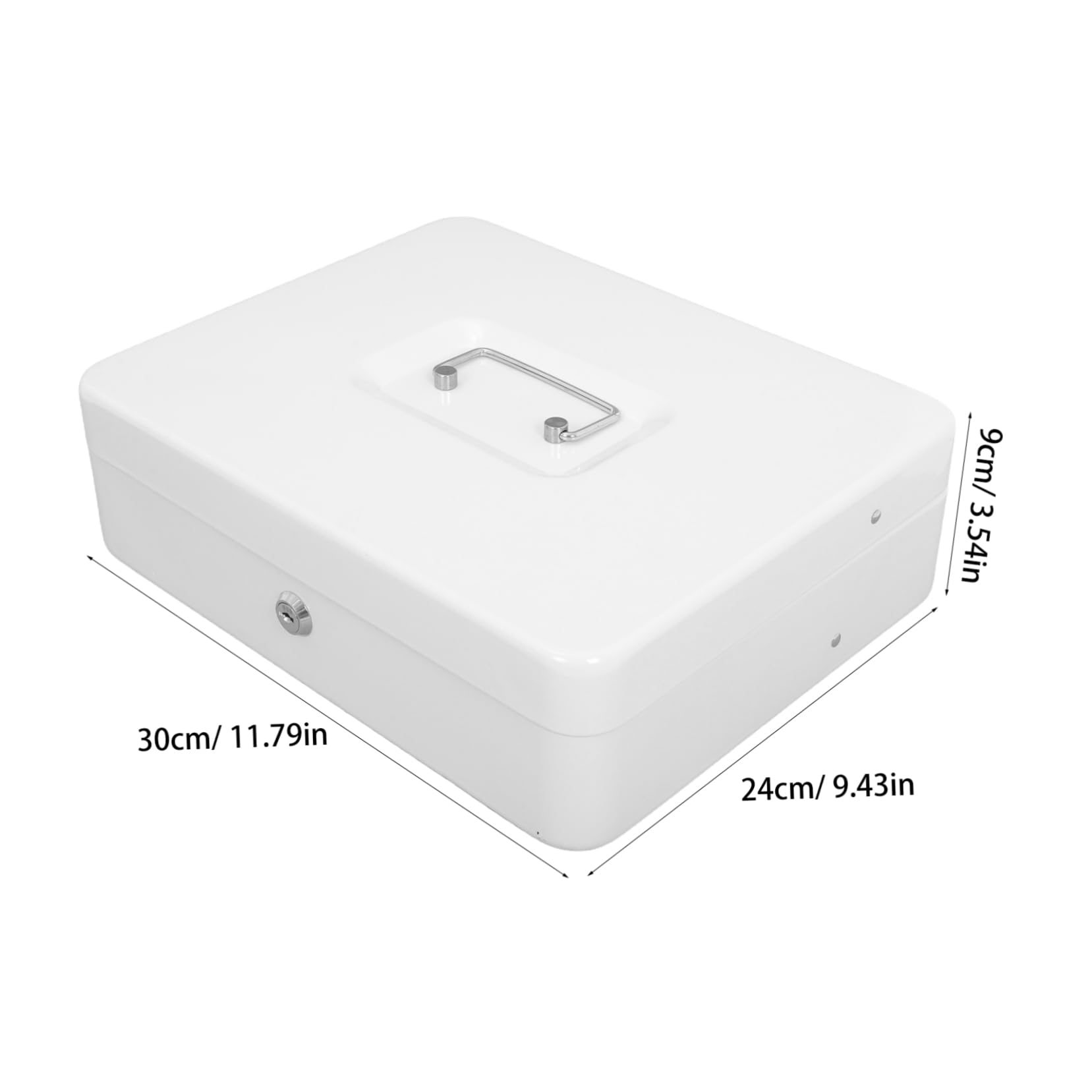 Caja De Caudales Con Llave De Metal Caja De Seguridad Para Dinero Organizador De Almacenamiento Seguro Con Cerradura Para Comercios Hostelería y Oficinas