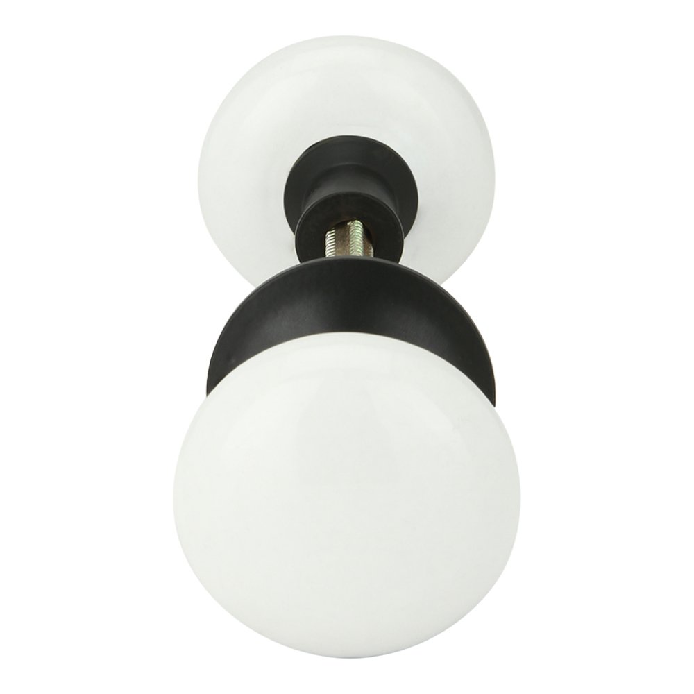 Vintage White Porcelain Door Knob Set - FREE SHIPPING -4