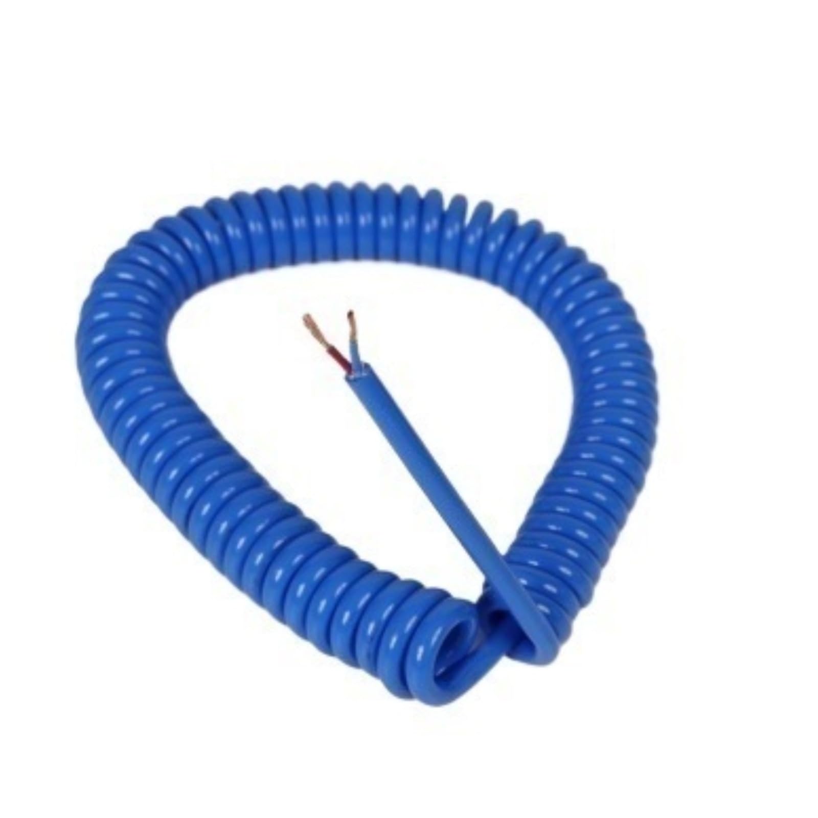 PULaif Spring Spiral Cable, 15AWG 1.5mm2 Heat Resistant Pure Copper Spiral Extension Cord 2M Retractable Multiple Cores(3 Cores)