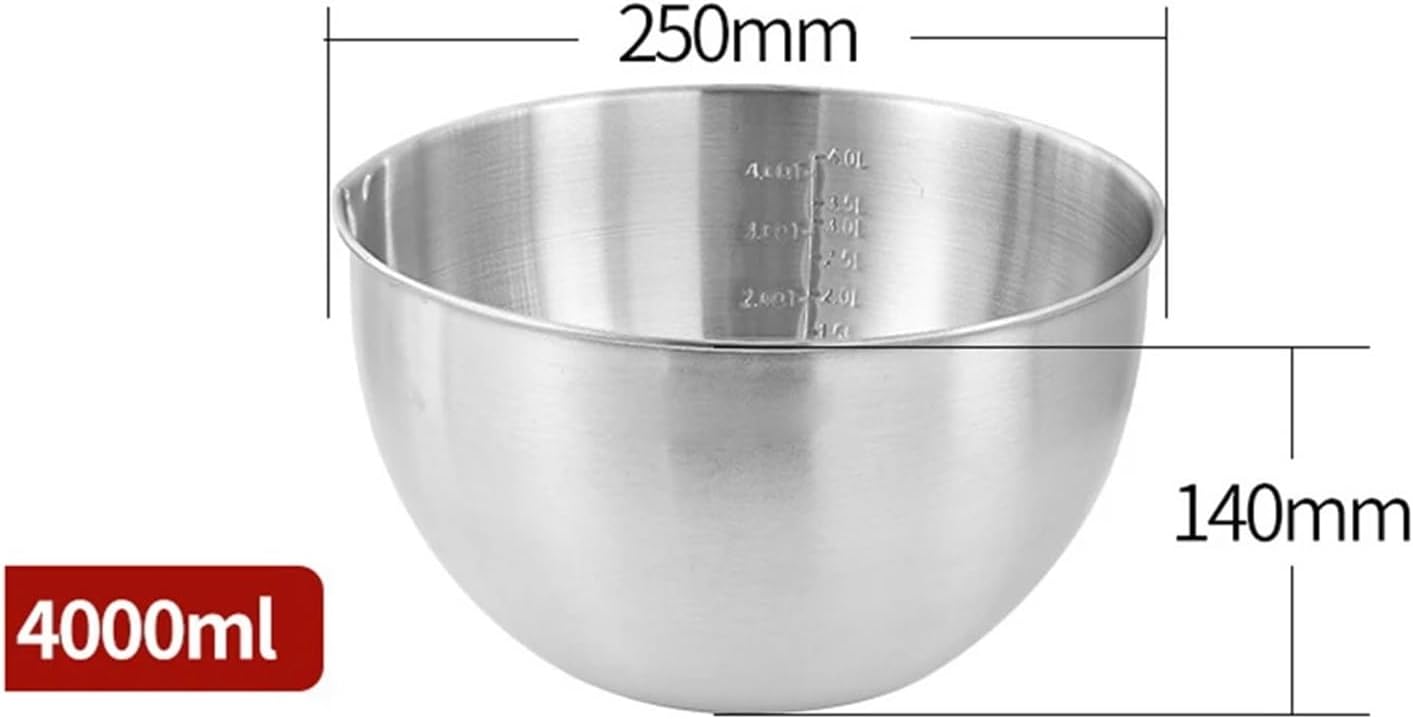 Fit for Stainless Steel Rice Washing Mixing Bowl - Versatile Kitchen Tool for Mixing, Baking, and Serving Food
