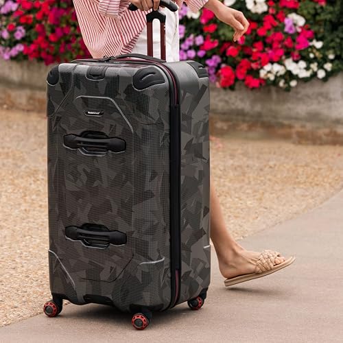 Image of Traveler's Choice Maxporter II Polycarbonate Hardside Trunk with Spinner Wheels, Gray Camo, 31-Inch Large Trunk