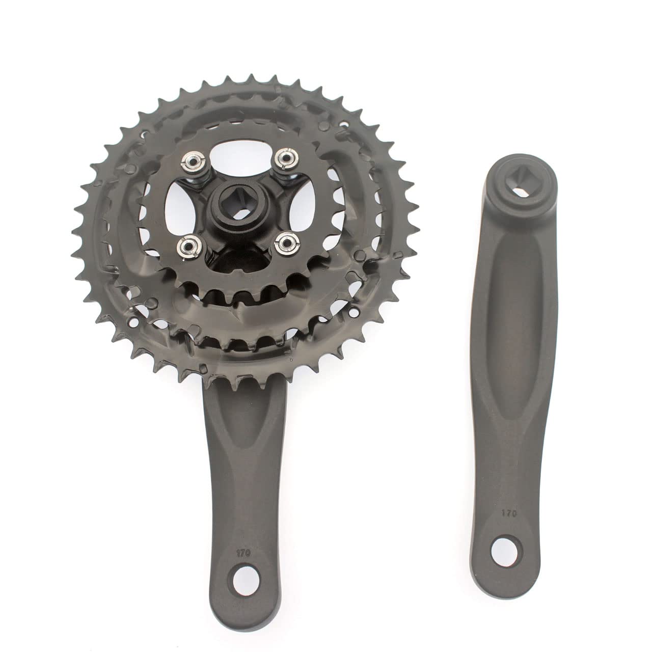 Guarnitura MTB 7/8/9 velocità 24-34-42T Mountain Bike GrulenkSt 170mm in Lega di Alluminio MTB. Pignone a manovella Quadrato Accessori for Biciclette