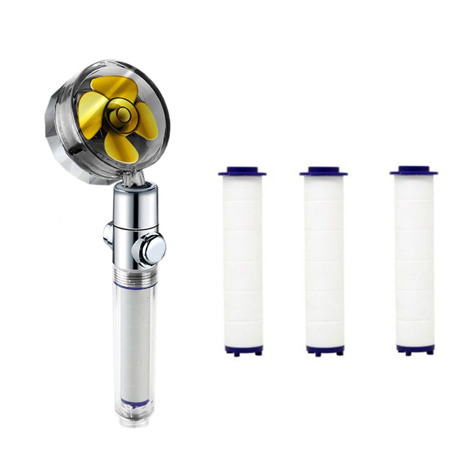 Pommeau de douche haute pression turbo avec 4 filtres