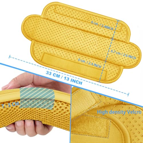Image of ZINZ 2-Pack Universal Shoulder Pad with Ultra Thick Cushion for Bag Luggage Bag Crossbody, Plus Long & Anti-Slip & Breathable,Yellow