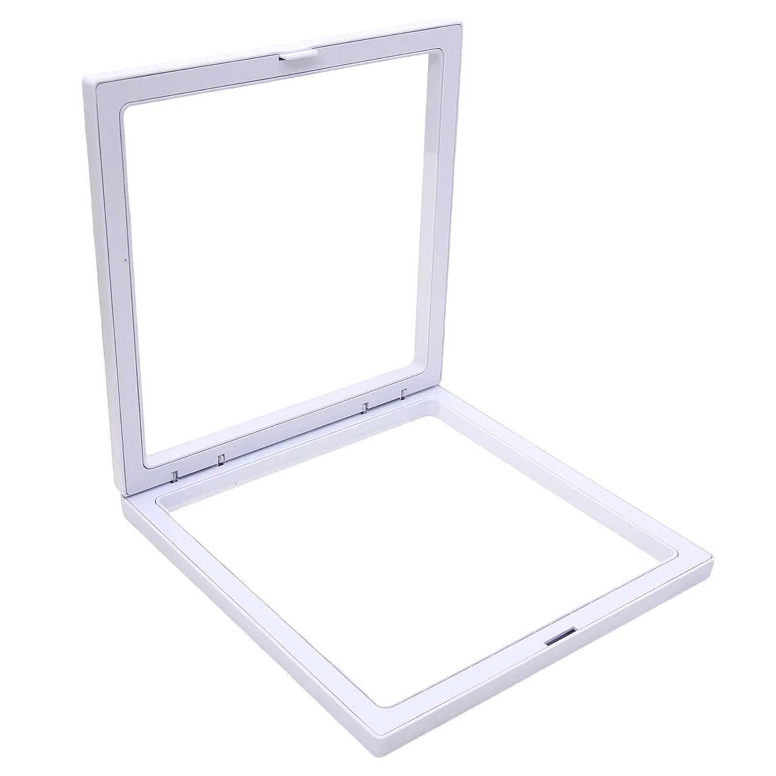 20pcs Colorful 3D Floating PE Film Jewelry Case, Free-Stand Membrane Storage Box, Ring Earring Necklace Display Frame For Earring Necklace Bracelet(White,18cm)