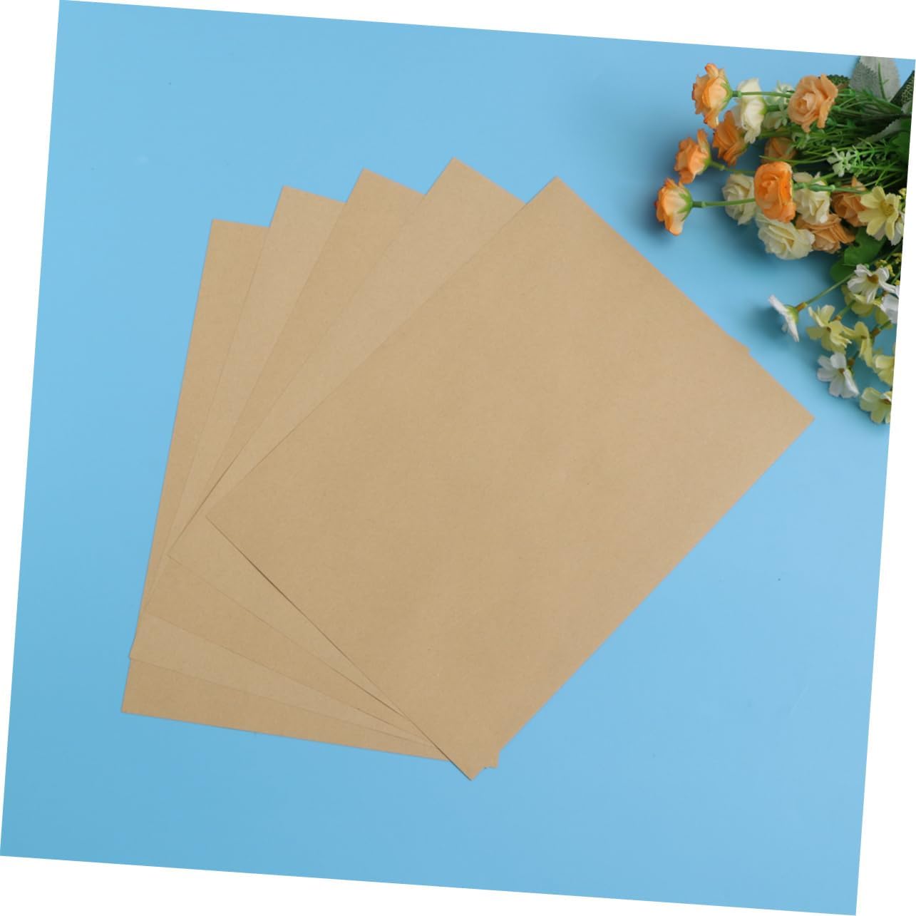 Holibanna 100sheets Retro Kraft Blank Paper Vintage Writing Paper for Letters Stationery Smooth Writing for Scrapbooking and Calligraphy